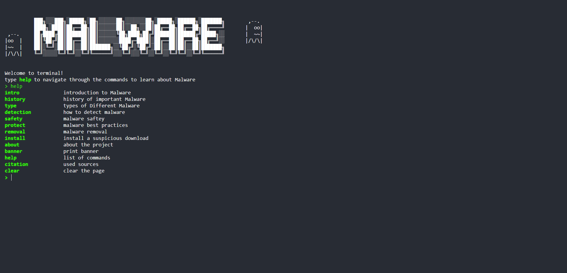 Malware Terminal